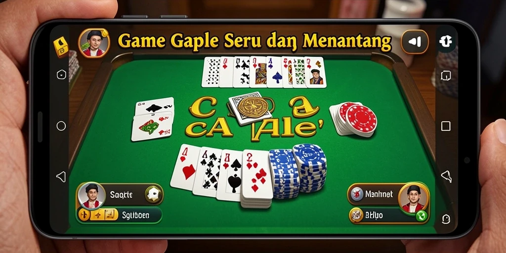 Screenshot API77 menampilkan gameplay Gaple yang menarik.