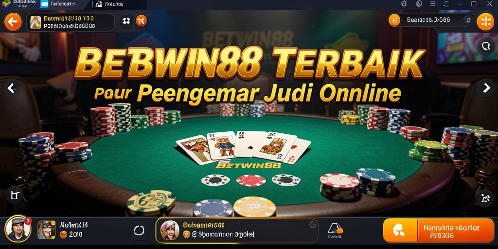 Tampilan gameplay poker yang seru dan mendebarkan di BETWIN88.