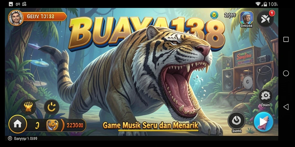 Tampilan gameplay BUAYA138 yang penuh warna dan dinamis.