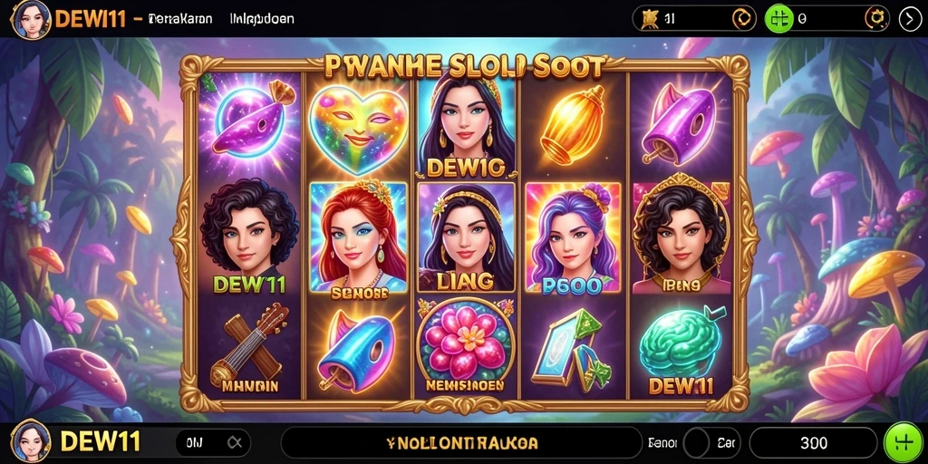 Screenshot DEWI11 menampilkan gameplay Slot yang mendebarkan.
