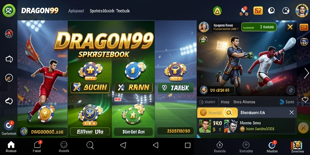 Tampilan menarik dari gameplay Sportsbook DRAGON99 saat pengguna bertaruh.