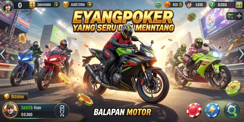 Tampilan gameplay EYANGPOKER yang mendebarkan dan penuh adrenalin.