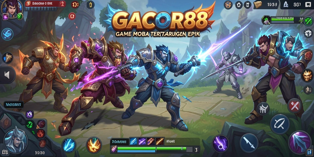 Tampilan gameplay seru di arena GACOR88 dengan pertarungan strategi.