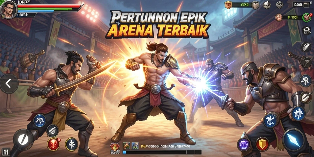 Tangkapan layar gameplay IDRRP menunjukkan aksi pertarungan mendebarkan.