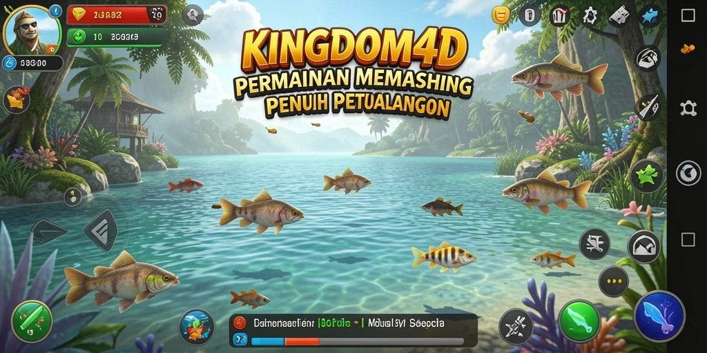 Tampilan gameplay KINGDOM4D yang menarik dan penuh aksi memancing.