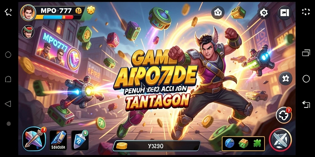 Tampilan seru gameplay MPO777 dengan karakter dan level yang berwarna-warni.