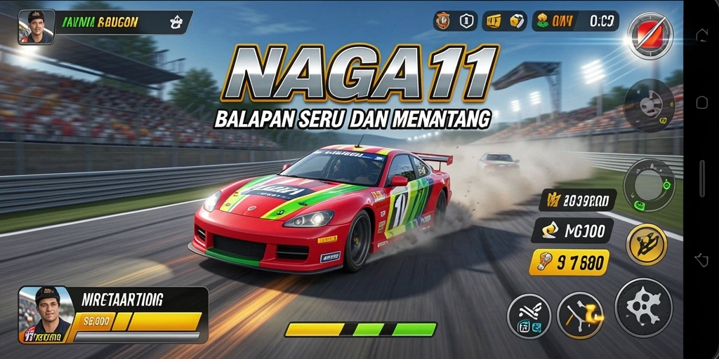 Gameplay balapan seru dengan grafis memukau di NAGA11.