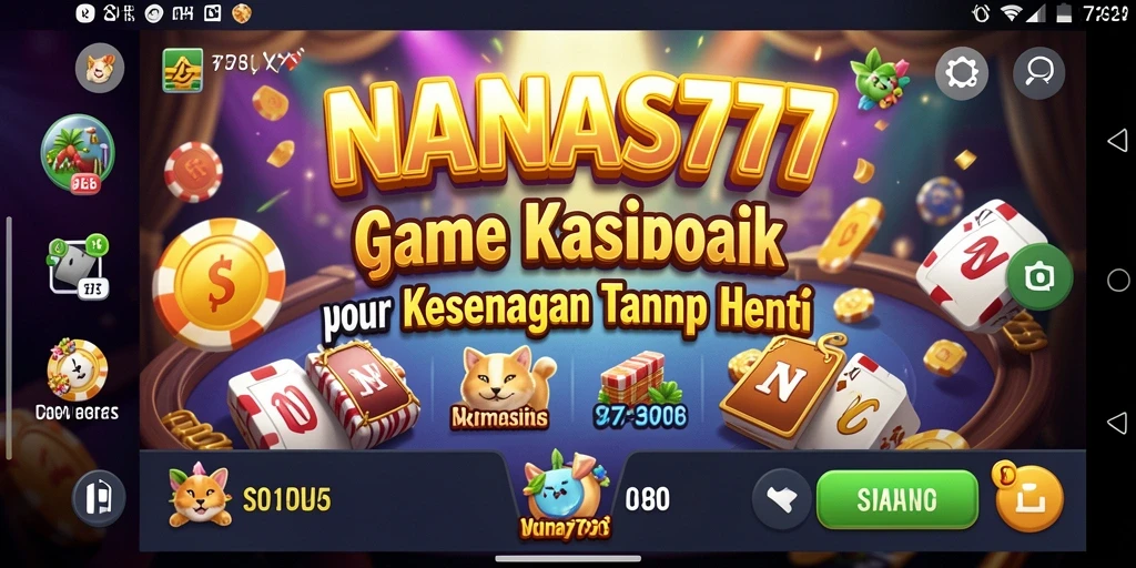Tampilan gameplay seru NANAS777 dengan berbagai pilihan permainan Kasino.