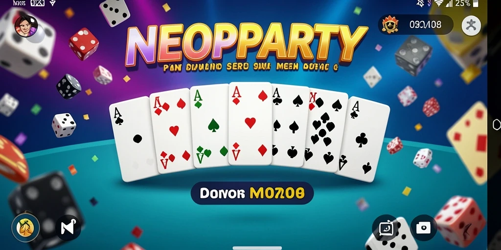 Gameplay seru NEOPARTY saat bermain Domino dengan teman-teman.