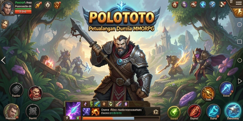 Screenshot gameplay POLOTOTO dengan grafis menawan dan pertarungan seru.