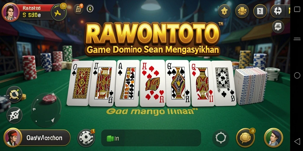 Screenshot gameplay RAWONTOTO menunjukkan keseruan bermain Domino.