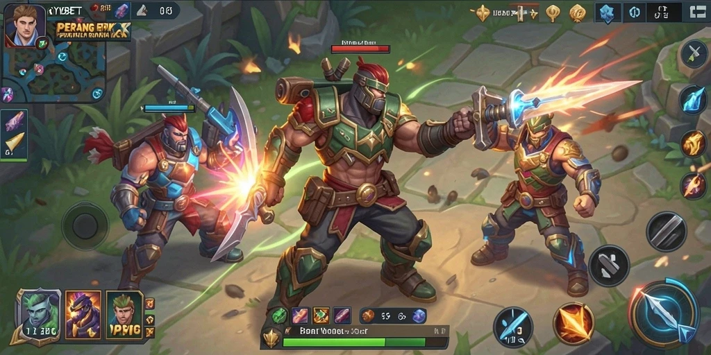 Tangkapan layar YYBET menampilkan gameplay Battle Royale yang intens dan mengasyikkan.